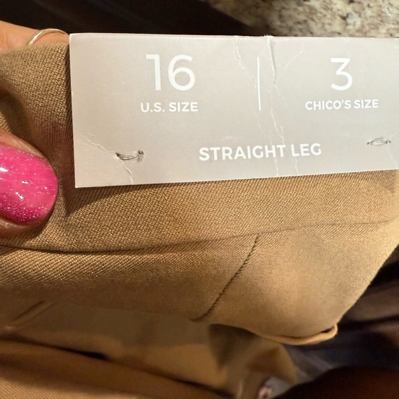 Chico's Tan Ankle Cropped Tailored Fit Pants - Picture 7 of 11